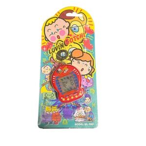 Lovin Gotchi Virtual Pet Digital Keychain Toy Red Model WL-9801 New On Card